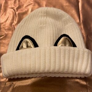 Cut hat with cat ears